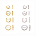 Minimalist Round Earrings 6mm-12mm Size Basic Gold Plated 925 Sterling Silver Hoop Earrings Jewelry