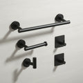 HOMEDEC 5-Piece Matte Black Eco-Friendly Homedec Bathroom Hardware Set SUS304 Stainless Steel Round Wall Mounted