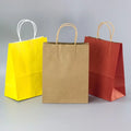 Wholesale Cheap Custom Print logo Kraft Bown Paper Shopping Bags With Handles