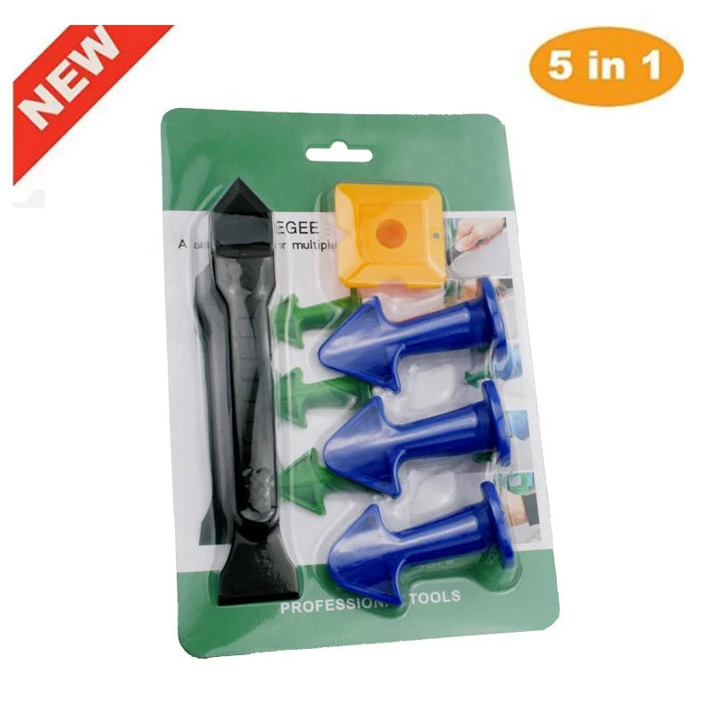 Professional Caulk Tool Kit 3 in 1 Sealant Scraper and Trowel Silicone Sealant Finishing Tool