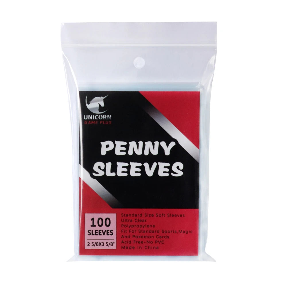 PCS-034 1000ct Custom Light Blue Clear Card Sleeves Soft PP Paper Brand 2-5/8\" X 3-5/8\" Card Sleeves MegaBDM