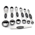Magnetic Dual Sided Measuring Spoons Set Stainless Steel Fits in Spice Jars Set of 7