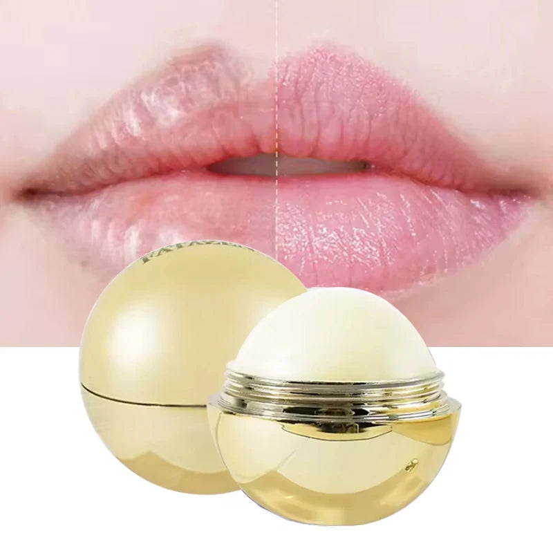 OEM Organic Vegan Chapstick Moisturizing Lip Cream Golden Silver Hydrating Lip Balm Round Ball Natural Plumping Lip Balm