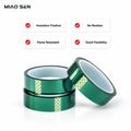 High Temperature Green PET Polyester Single Sided Die Cut Soft Silicone Masking Tape for Powder Coating Insulation Wrapping