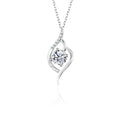 Fashion Simple Jewelry Girls Moissanite Pendant Necklaces 925 Sterling Silver Moissanite Diamond Chain Necklace