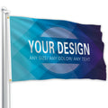 90x150cm 100% Polyester Flag Custom 3x5 Outdoor Promotion Silk Screen Printing logo Big Large Double-sided Custom Flag