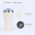 12Oz Thermos Coffee Mug Insulated Coffee Cup Double Layer Vacuum Stainless Steel Tumblers with Leakproof Lid Water Bottle