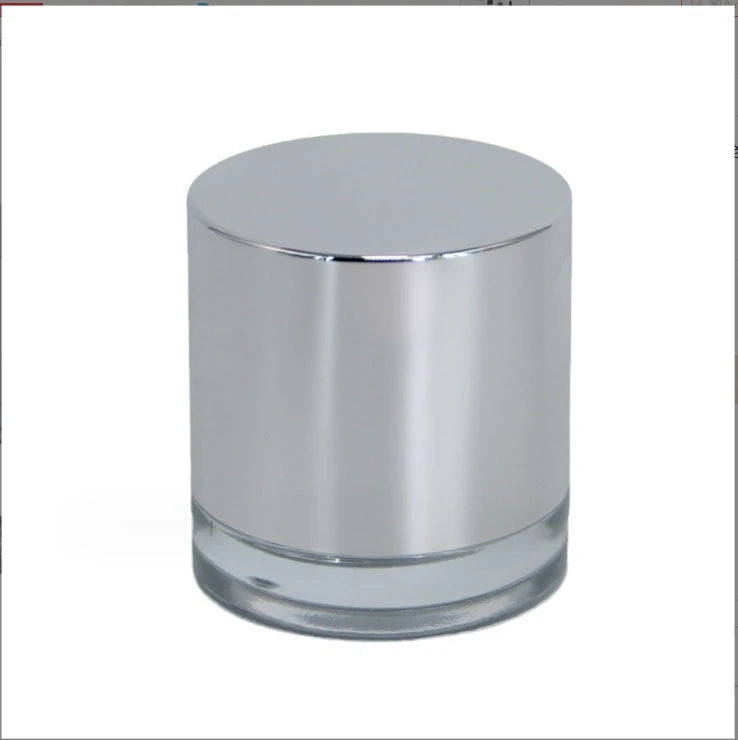 50g Electrochemical Aluminum Cap Cream Bottle Full Cover Electroplating Process Face Cream Bottle Full Set Half Package Flask