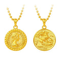 Style Elegant Double-Sided Queen Necklace Brass 24K Gold Plated Round Beads Women's Clavicle Chain Sub-Temperament Jewelry