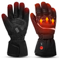 Motorcycle Heated Gloves Full Goat Skin Battery Electric Winter Black Motor Outdoor Sporting Gloves S28C MegaBDM