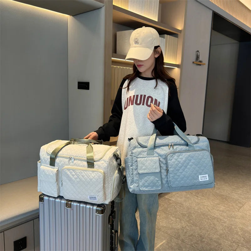 Wholesale Simple Unisex Gym Bag Large Capacity Lightweight Oxford Travel Bag Multi-Pocket Dry Wet Separate Storage Shoe Bin
