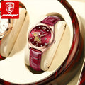 Poedagar 310 Luxury Women Gold Watches 2022 Leather Strap Stylish Female Casual Quartz Wristwatch Girls Gift Relogio