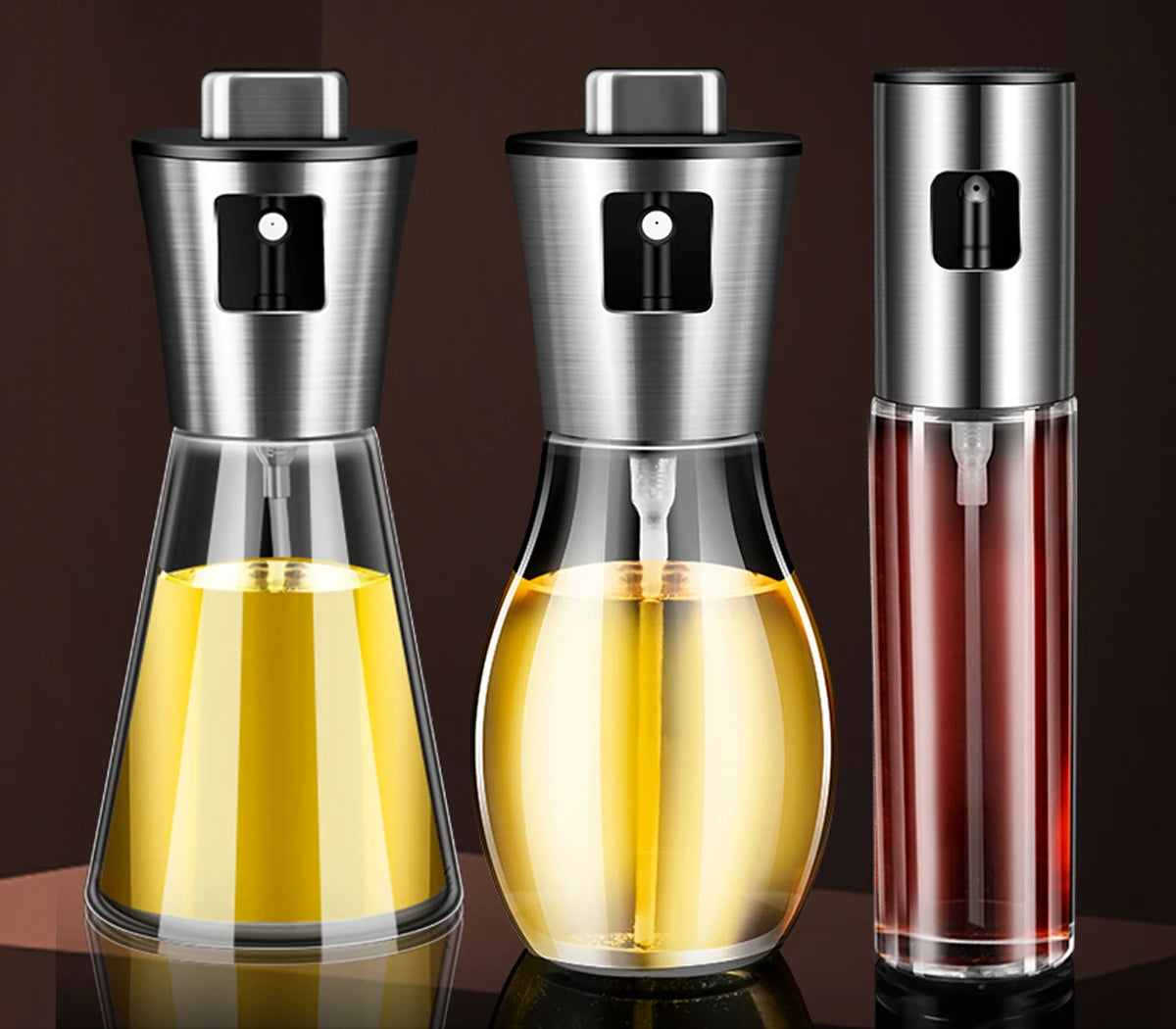 2022 New Arrival DAOQI DQ-SK908 Stainless Steel Kitchen Sprayer 100ML 200ML Eco-Friendly Food Safe Olive Oil Dispenser Spray