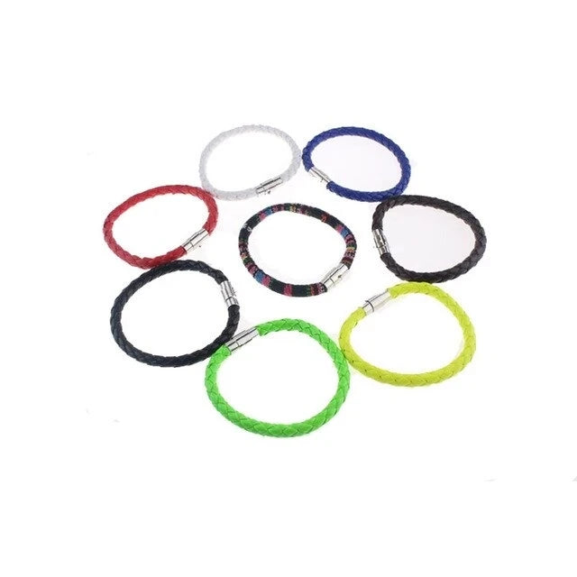 Simple Leather Rope Magnetic Buckle Braided Bracelet Eco-friendly Leather Couple Bracelet Jewelry