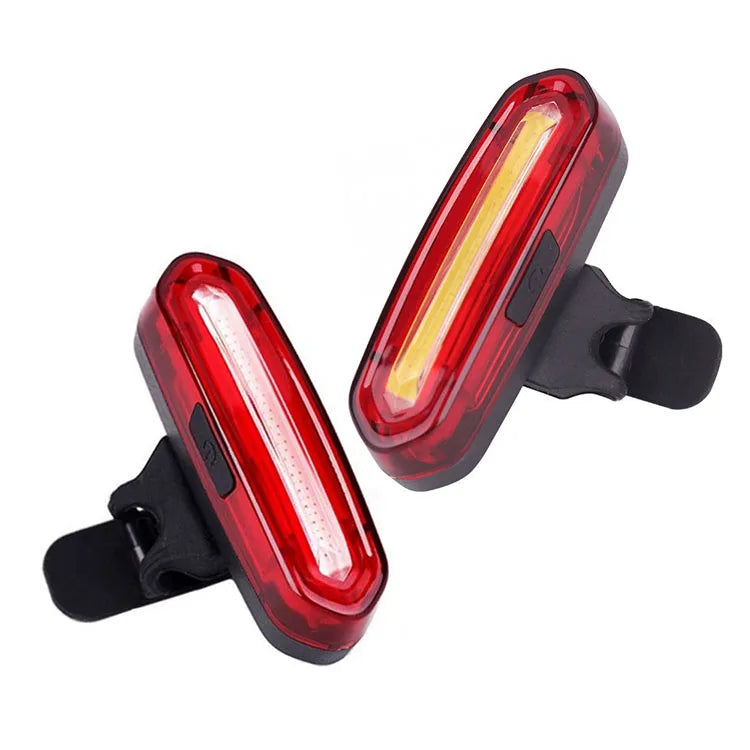 USB Rechargeable IPX6 Waterproof Durable 35g Lightweight Bicycle Tail Light LED Rear Lamp for Night Cycling Safety Warning Light