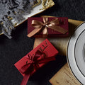 Wedding Party Favor Boxes Red Gift Box Chocolate Candy Gift Boxes With Ribbon