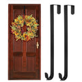 Metal Iron Hanger Hook Christmas Wreath Ornament Decoration Door Clothes Hook Bedroom Black Door Hook