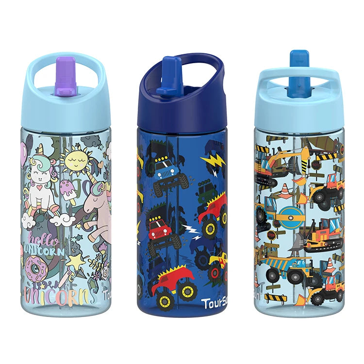 New Wholesale Leak-Proof Children Portable Sport School Outdoor Plastic Kids Water Bottle With Straw