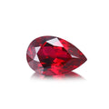 Lab-Grown Brilliant Cut Ruby Corundum Stone Mineral Gemstone of High Quality Pulled Method Pear Shape Created by Experts