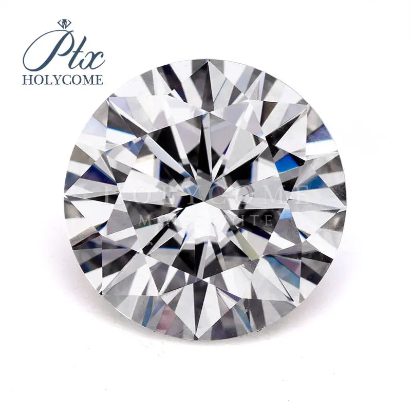 Wholesale VVS1 Moissanite 8 Hearts 8 Arrows Cut Round D Champagne Vivid Blue Aquablue Yellow Light Blue Color Moissanite