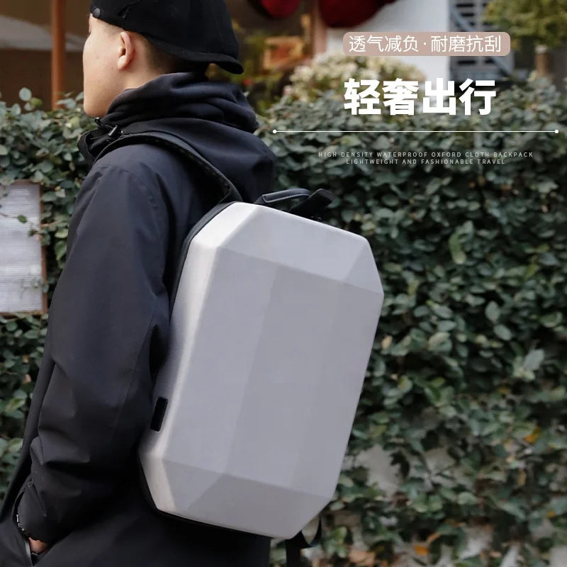 Factory Customized EVA Men Hard Shell Business Backpack Waterproof Anti-Theft Laptop Backpack With USB Charging