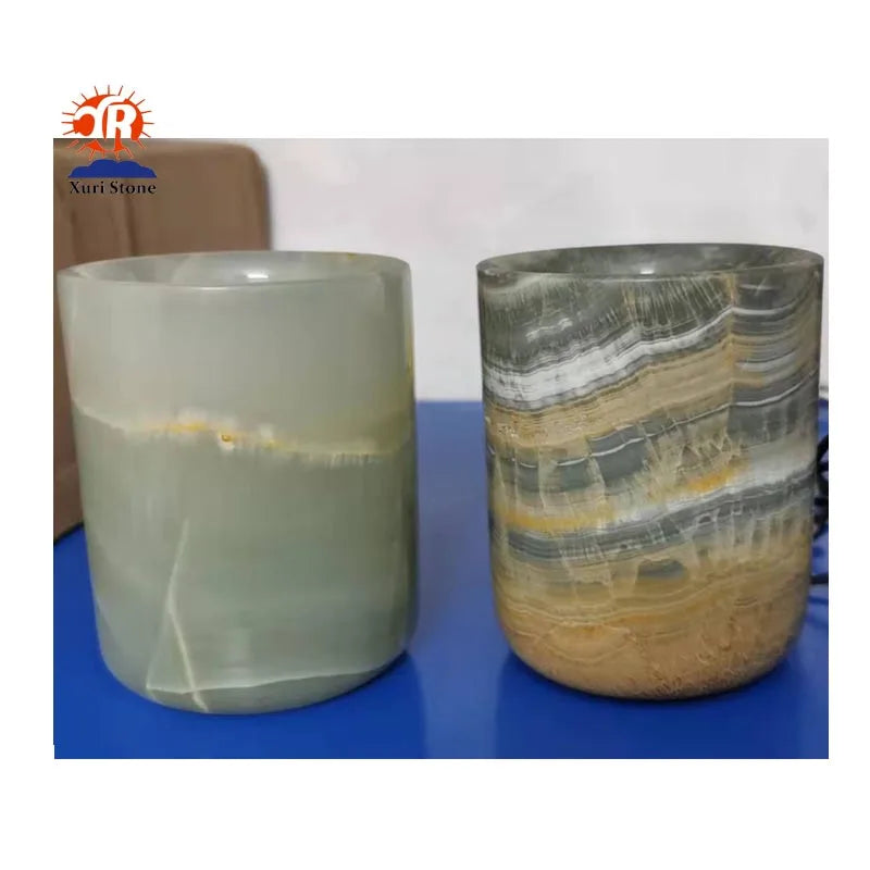 Luxury Natural Alabaster Marble Stone Candle Holders Available