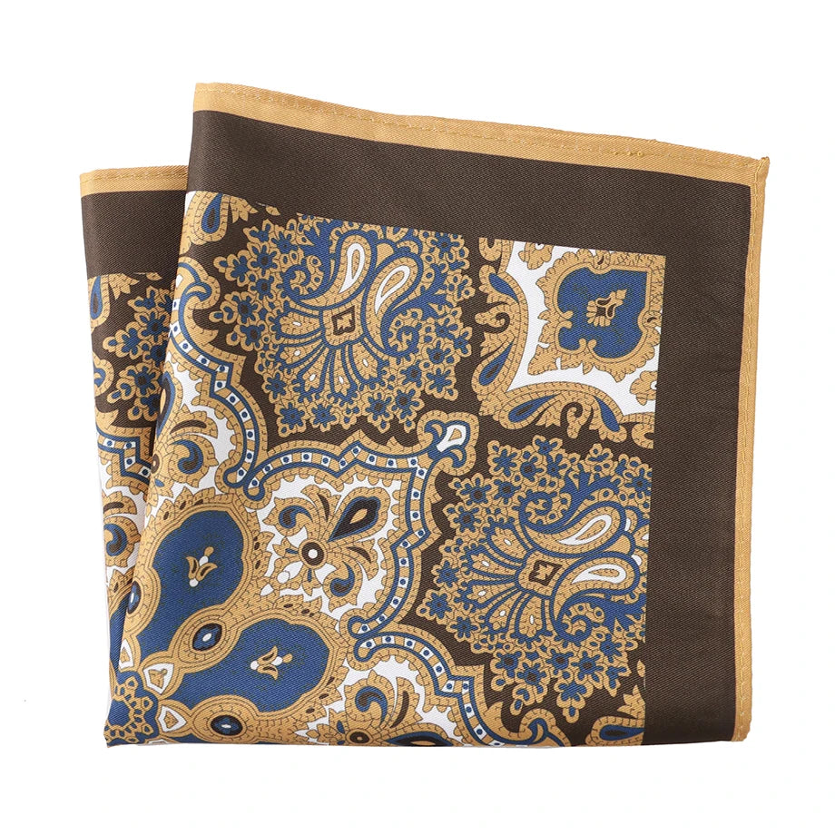 Men's Polyester Digital Print Dot Floral Pattern Square Scarf & Handkerchiefs Business Casual Pocket Square Wedding Chest Towel