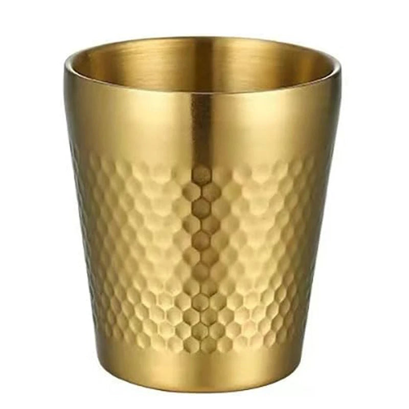 Gold Hammered 175ml 300ml 350ml 480ml Stainless Steel 304 Cups Tumbler Beer Water Coffee Mugs