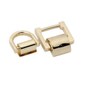 Nolvo World 2Sizes Light Gold Clasp Buckle with D-Ring Purse Strap Handles Connector Screw Connector