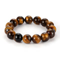 Elastic Tiger Eye Stone Bracelet Bangle Natural Healing Energy Stone Lava Rock Diffuser Bracelet Jewelry for Men and Women