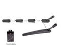 HUALONG R2 Bicycle Fender 2022 New MTB Bike Power Cycling Removable Rear Fender Black PP HL-830