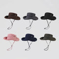 Wholesale Custom Logo Quick Dry Polyester Gorras Fisherman Hat Mountaineering Wide Brim String Bucket Hat