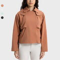 Fashion Outdoor Running SBS Zipper Pockets Hiking Gym Camp Detachable Hood Women Hooded Waterproof Windbreaker Jacket