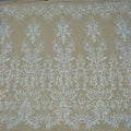 Manufacturer Wholesale White Embroidery Lace Bridal Fabric for Wedding Dress