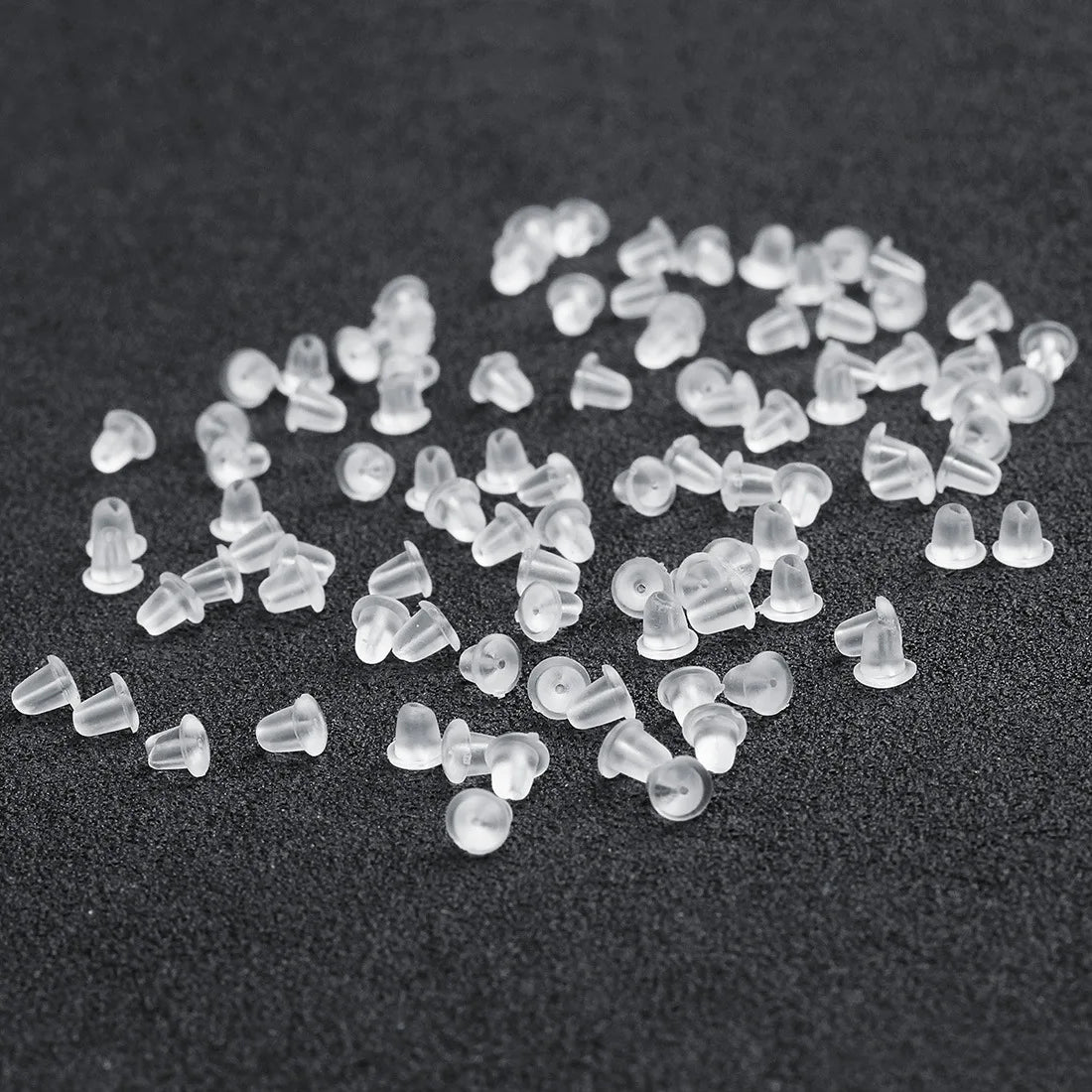 200pcs/wholesale Plastic Rubber Earrings Back Nuts Bullet Silicone Earring Backs Stopper for Jewelry Accessories Making