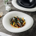 French Cloud Shape Matte Ceramic Dinner Plate Irregular Soup Salad Dessert Serving Side Plate Kitchen Restaurant Party Tableware