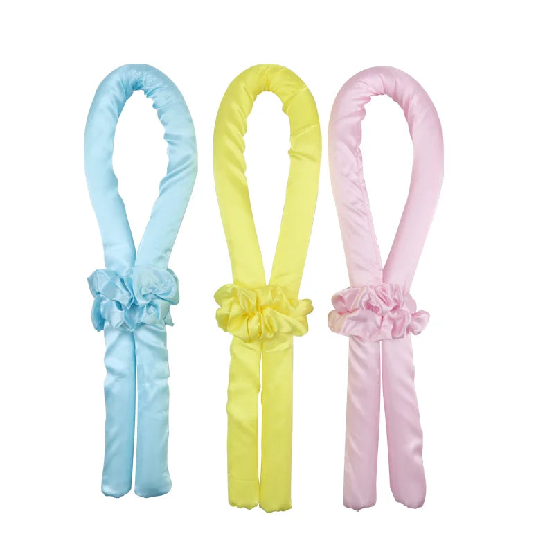 Heatless Cold Curling Curly Hair Ribbon Sponge Styling Tool with 6 Colors for Home Use DIY