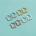 Wholesale 925 Sterling Silver Accessory Semi-finished Hoop Earrings Heart-shape Hooks With Loop for Earring Making
