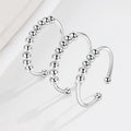 Rotate 925 Sterling Sliver Fidget Interchangeable 5pcs/8pcs/10pcs Beads Ring Wholesale Relief Anxiety Women Spin Ring