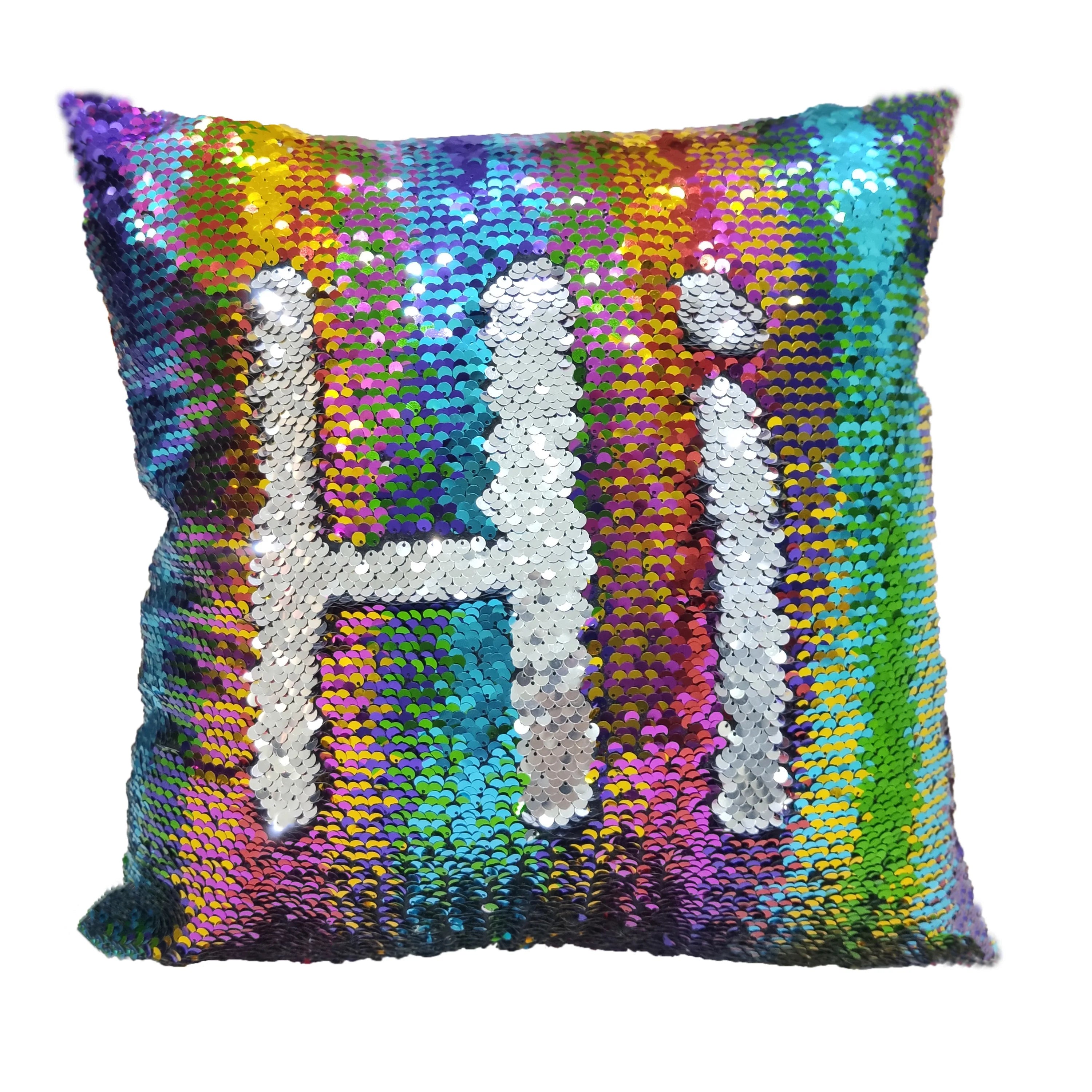Designer Custom Home Hospital Hotel Sofa Couch Decorative Sublimation Sequin Pillowcases Cushion Covers Embroidery Technique