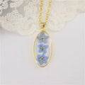 Best Selling Natural Plant Drip Dried Flower Resin Pendant Necklace for Women