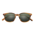 Italian Custom Logo Handmade Retro Round Mazzucchelli Acetate TAC Lenses Brown/Clear Frame Polarized Sunglasses