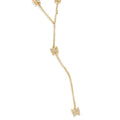 Gemnel Luxury Jewelry 925 Sterling Silver 18k Gold Plated butterfly Y Chain Diamond Cz Necklace