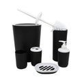 Moozi Modern 6-Piece Eco-Friendly Plastic Bathroom Vanity Countertop Accessories Set with Minimalist Design Customizable Options
