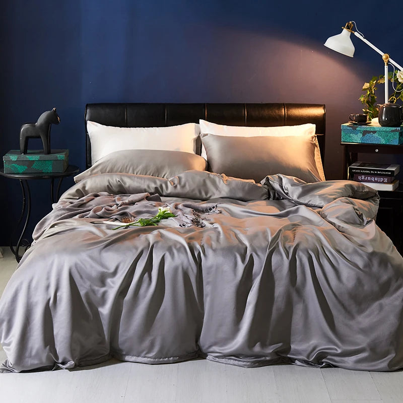 Luxury Duvet Covers Satin Polyester Hotel Bedding Set