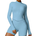 Quick Drying Nude Fitness Jackets Women's Zipper Outerwear Running Sports Tight Fitting Long Sleeved Yoga Suit Jackets