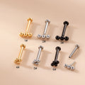 New Design 16g Stainless Steel Ball Flat Back Internally Insert Lip Piercing Jewelry Labret Stud