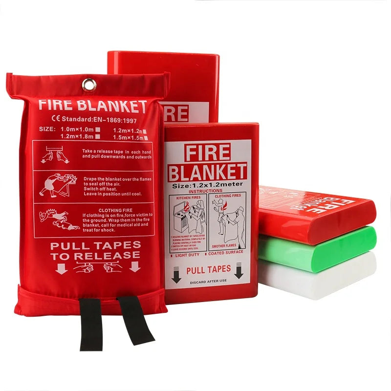 EN1869 2019 Fire Blanket Fiberglass Fire Emergency Blanket for Home