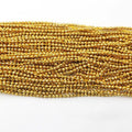 HB3017 2mm Faceted Round Gemstone Beads Gold Golden Faceted Hematite Beads