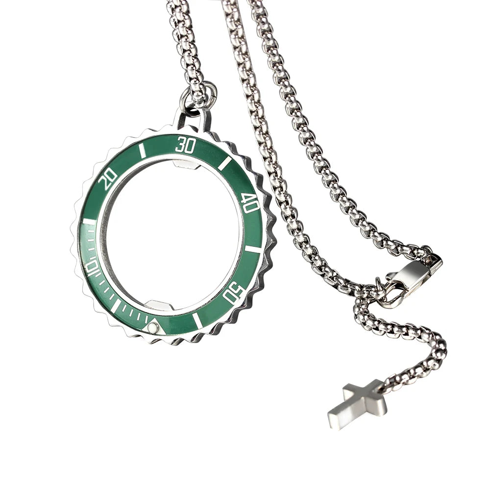 New Watches Speedometer Speed Ceramic Dial Luminous Bezel Steel Necklace